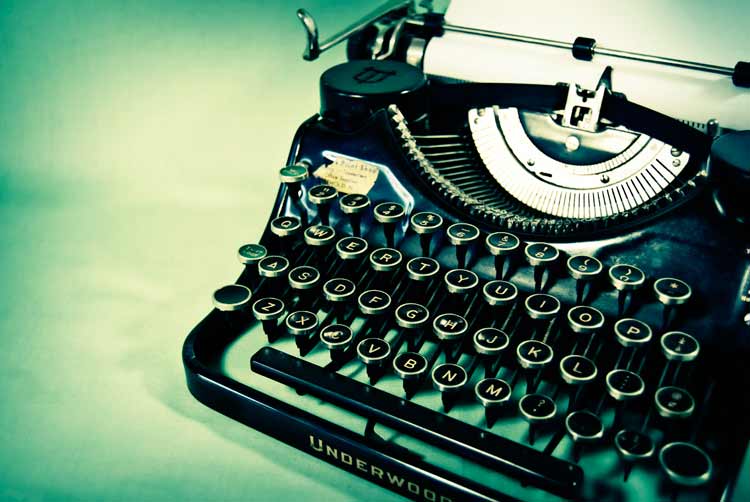 Use a typewriter or computer or pen - just keep writing.